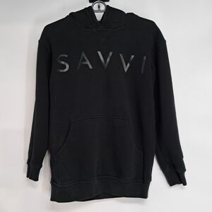 Savvi Black Tone on Tone Thick Hoodie‎ Size Small